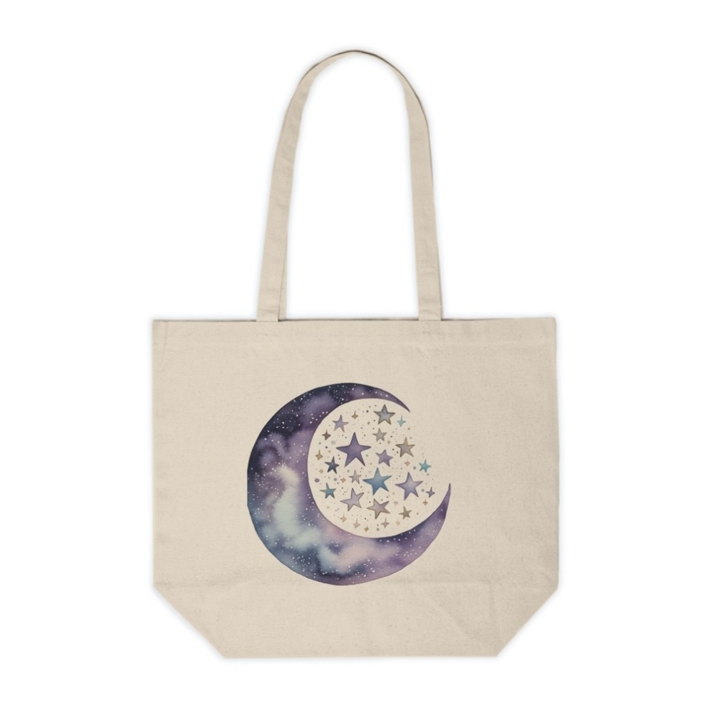 Moon And Stars Custom Canvas Tote Bag